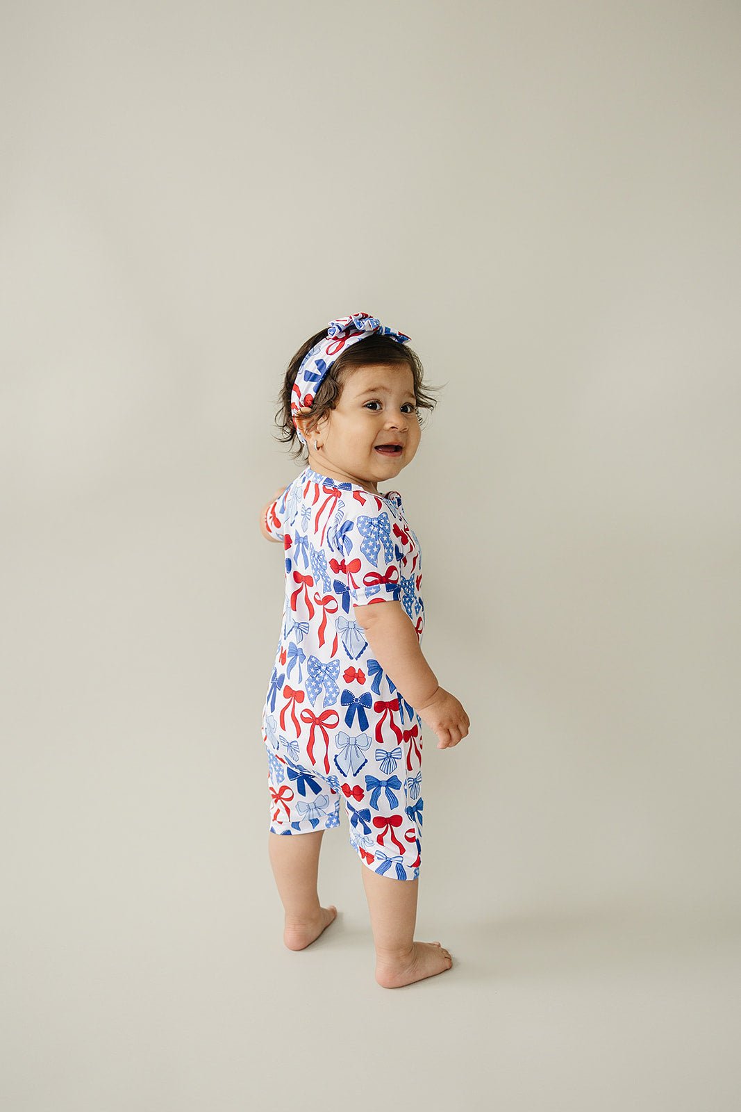 Bamboo Shorty Romper - Blissfully Lavender BoutiqueLUCKY PANDA KIDS