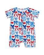 Bamboo Shorty Romper - Blissfully Lavender BoutiqueLUCKY PANDA KIDS