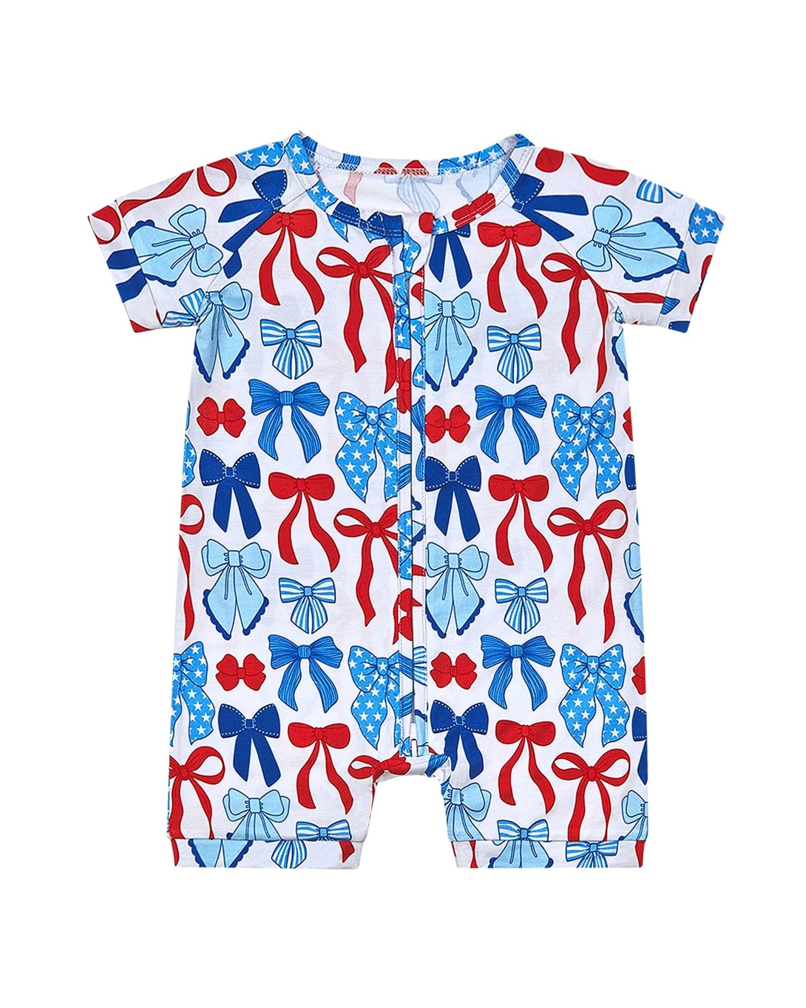 Bamboo Shorty Romper - Blissfully Lavender BoutiqueLUCKY PANDA KIDS