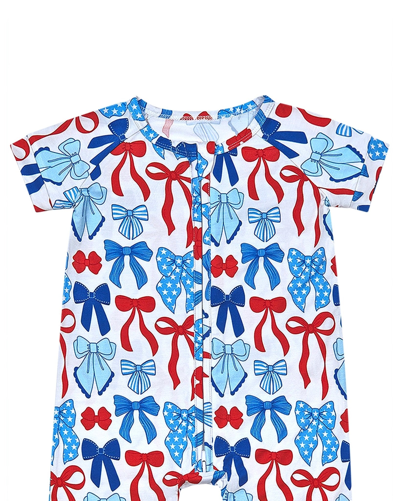 Bamboo Shorty Romper - Blissfully Lavender BoutiqueLUCKY PANDA KIDS