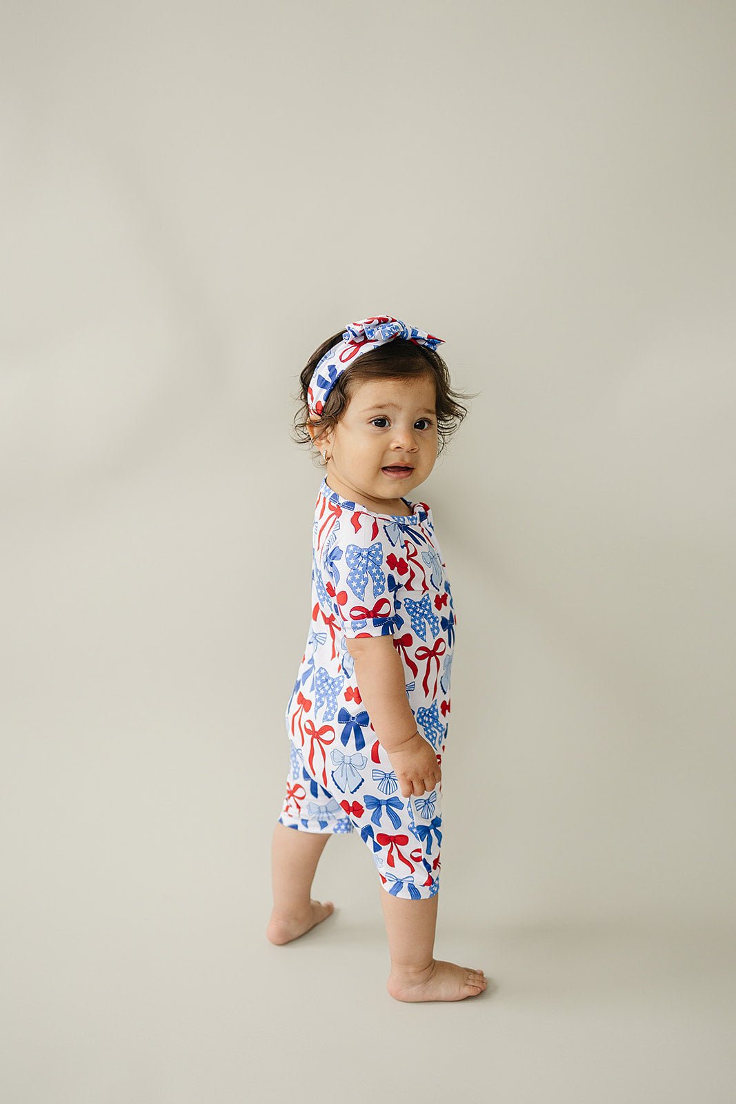 Bamboo Shorty Romper - Blissfully Lavender BoutiqueLUCKY PANDA KIDS