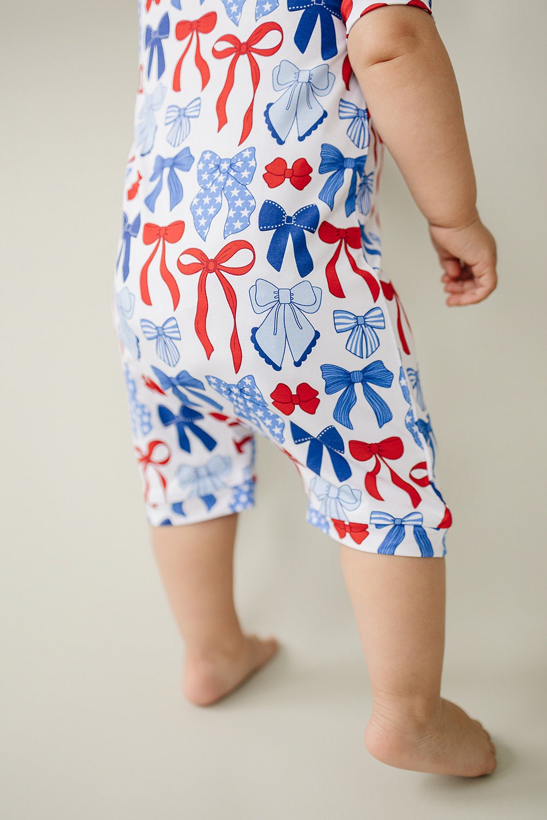 Bamboo Shorty Romper - Blissfully Lavender BoutiqueLUCKY PANDA KIDS