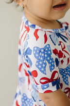 Bamboo Shorty Romper - Blissfully Lavender BoutiqueLUCKY PANDA KIDS