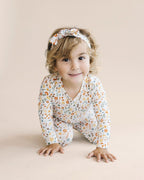 Girls Fall Flowers Bamboo Two Piece Lounge Set