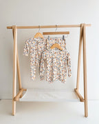 Girls Fall Flowers Bamboo Two Piece Lounge Set