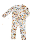Baby Girl Fall Flowers Bamboo Zip Pajamas