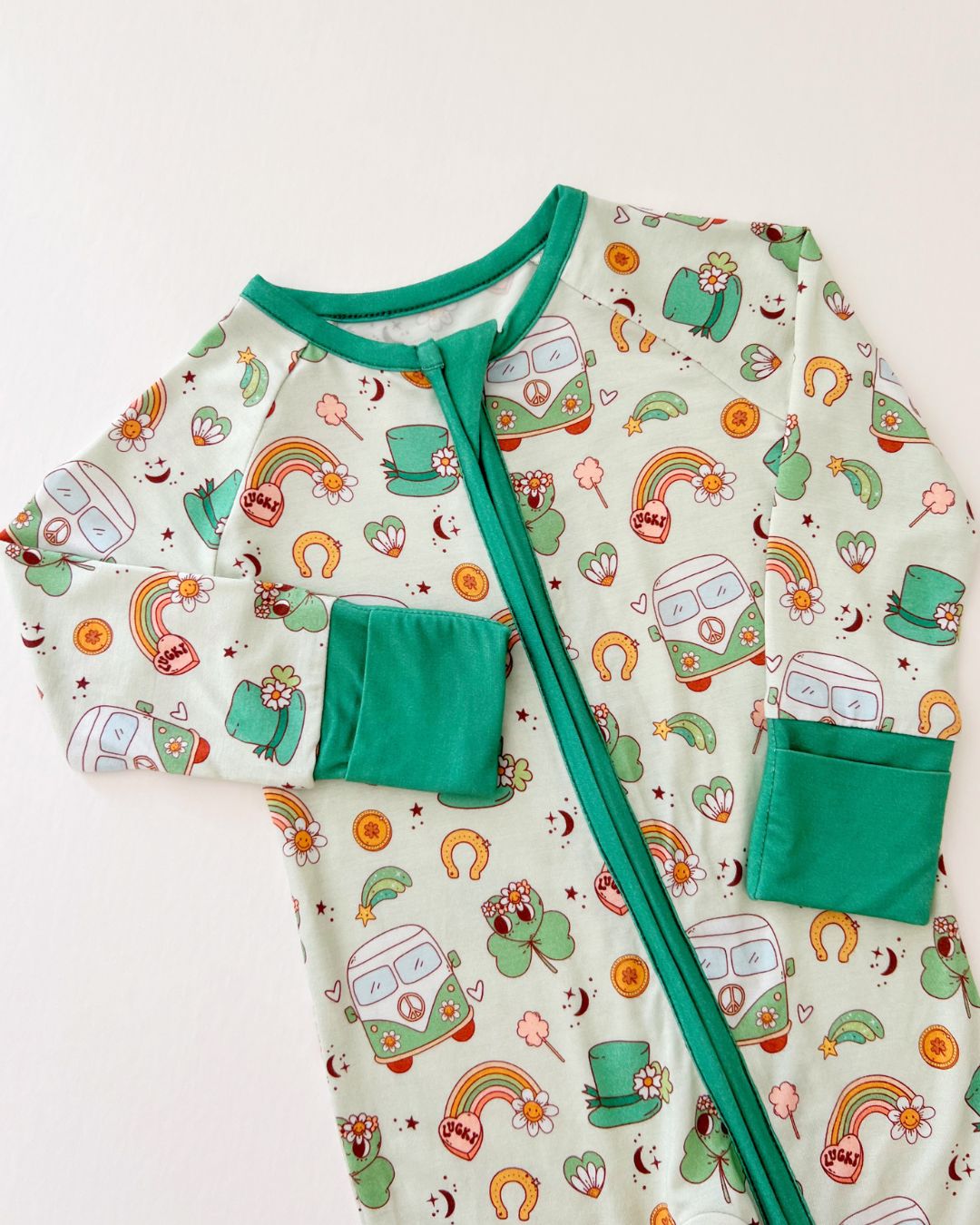 Baby Bamboo Zip Romper | St. Patrick's