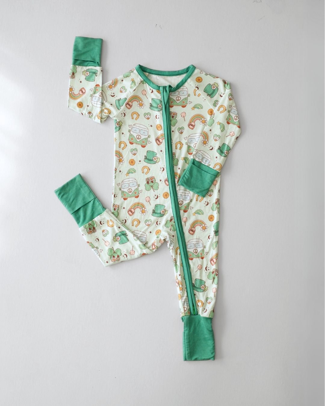 Baby Bamboo Zip Romper | St. Patrick's