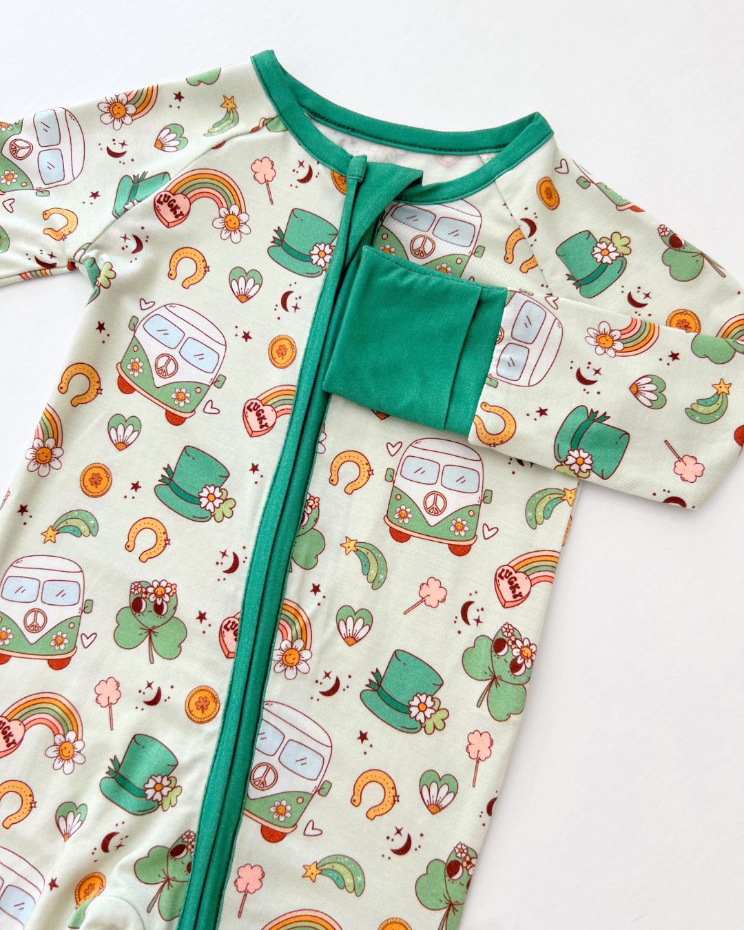 Baby Bamboo Zip Romper | St. Patrick's
