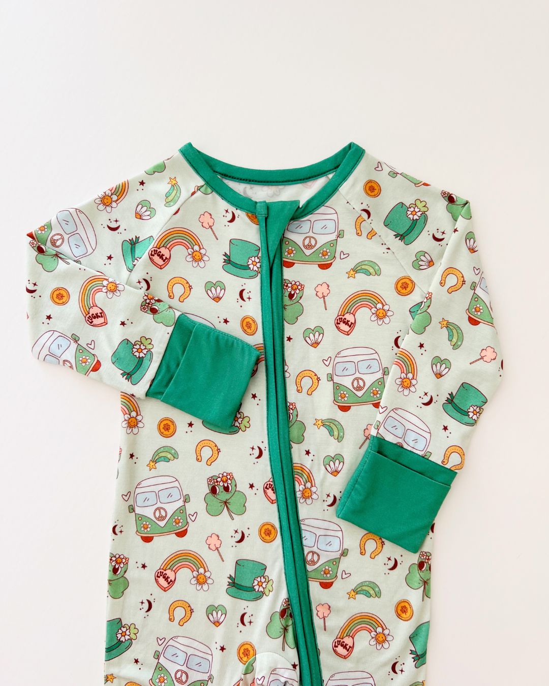 Baby Bamboo Zip Romper | St. Patrick's