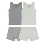 Bamboo Lounge Sets – Blue + White (2-Pack)