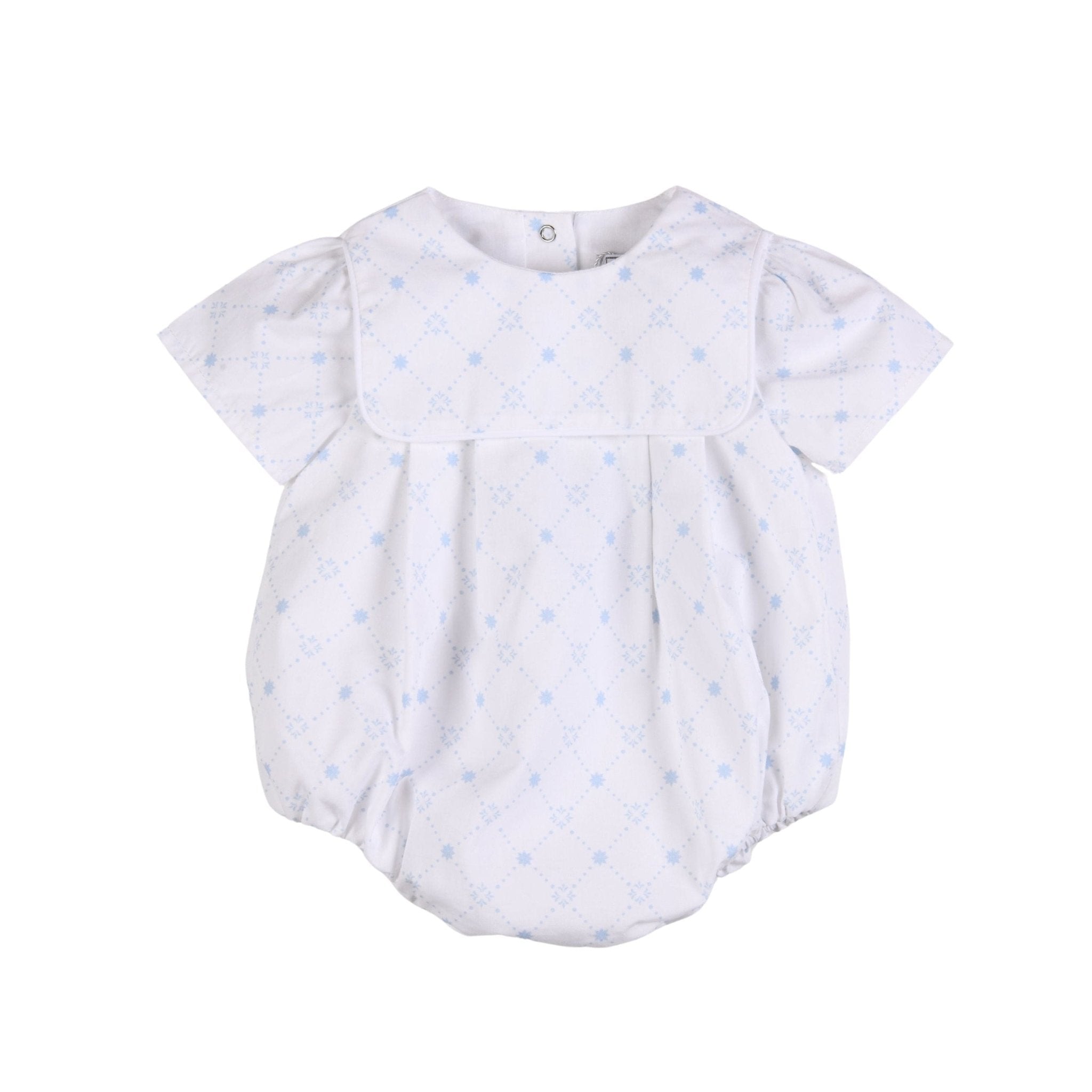 Barry White & Blue Organic Cotton Bubble Romper - Blissfully Lavender BoutiqueBebe Sweeny