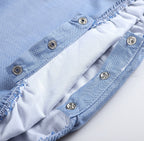 Basic Blue Denim Bubble Romper