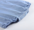 Basic Blue Denim Bubble Romper