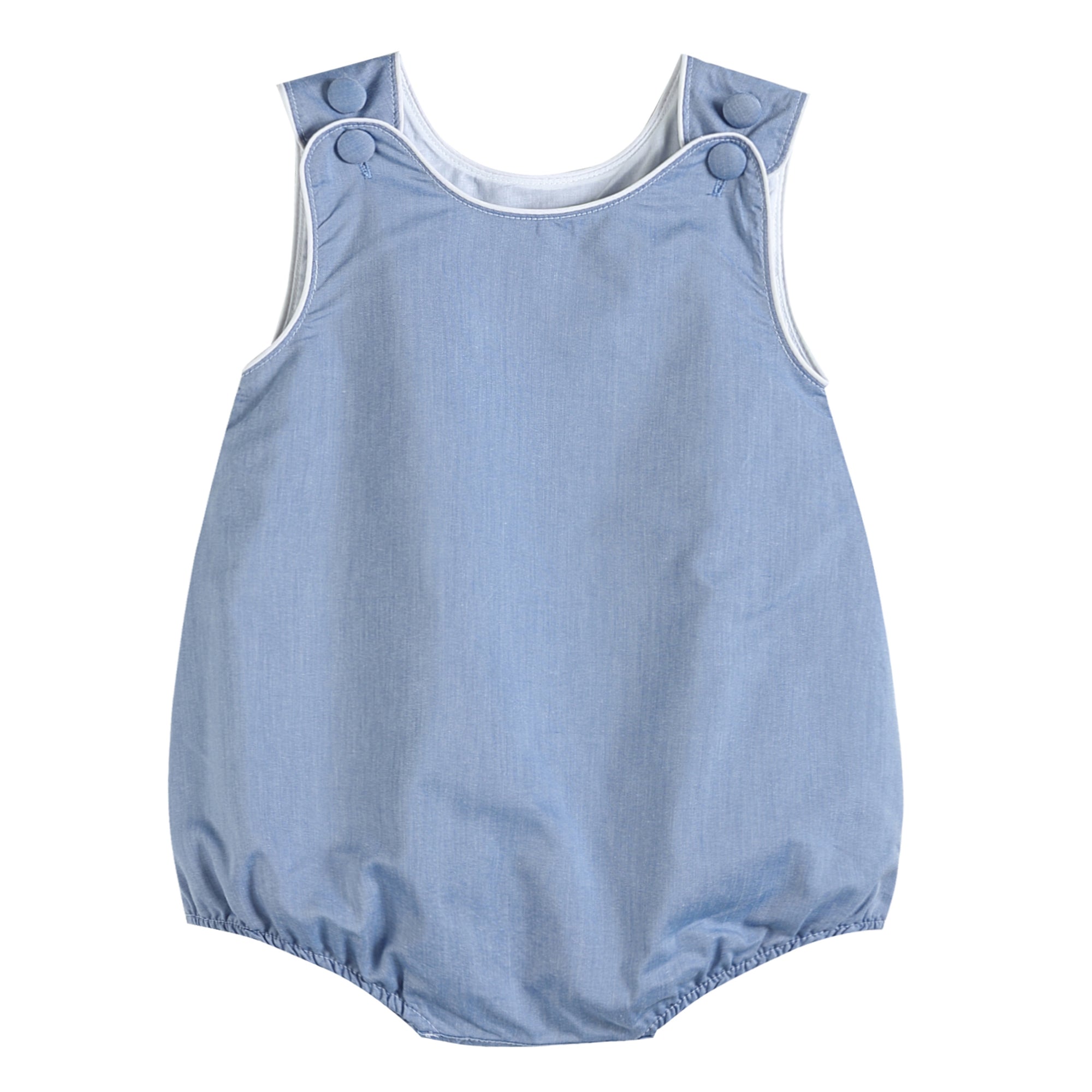 Basic Blue Denim Bubble Romper