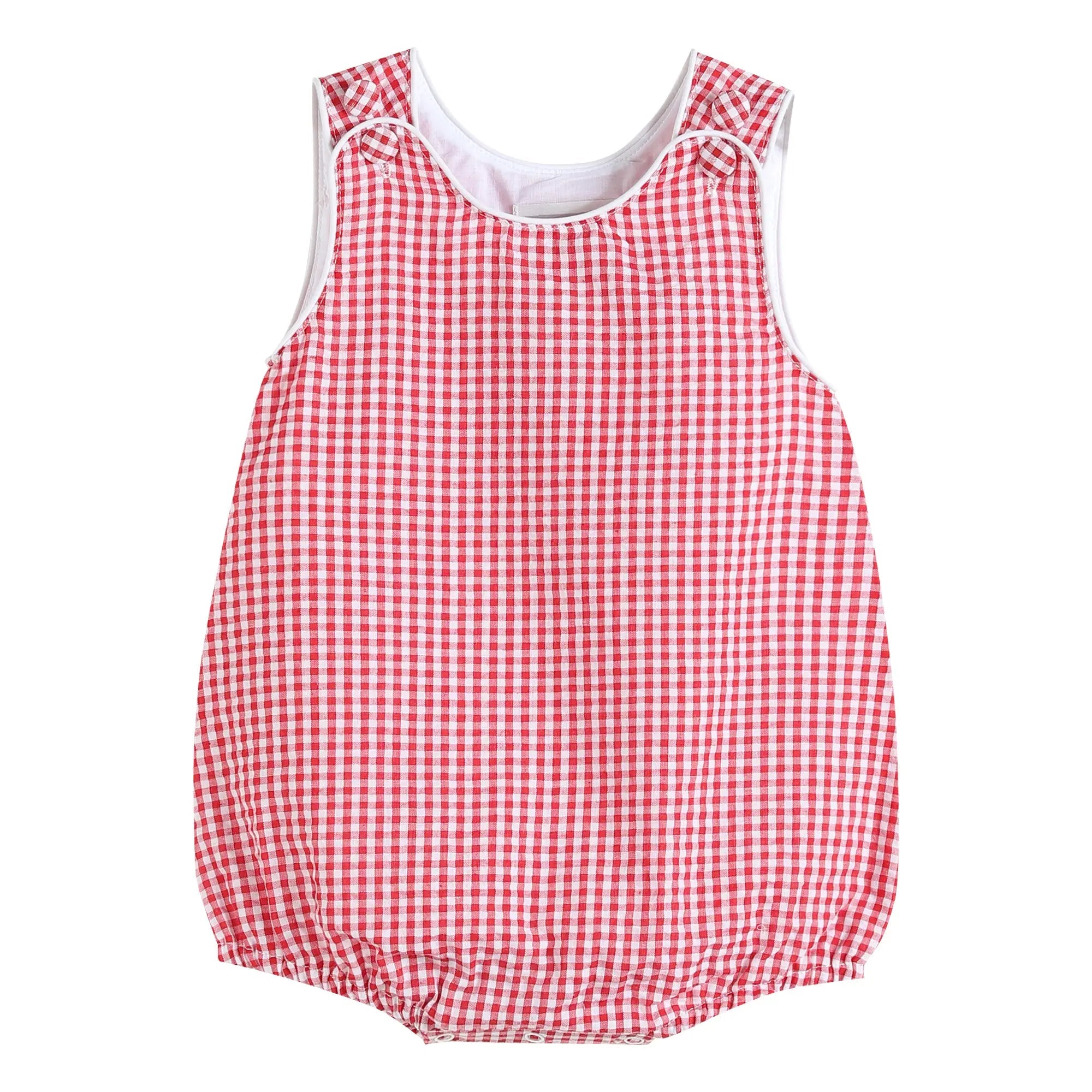Basic Red Gingham Bubble Romper - Blissfully Lavender BoutiqueLil Cactus
