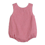 Basic Red Gingham Baby Bubble Romper