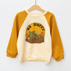 Be Hoppy Frog Kids Retro Graphic Sweatshirt
