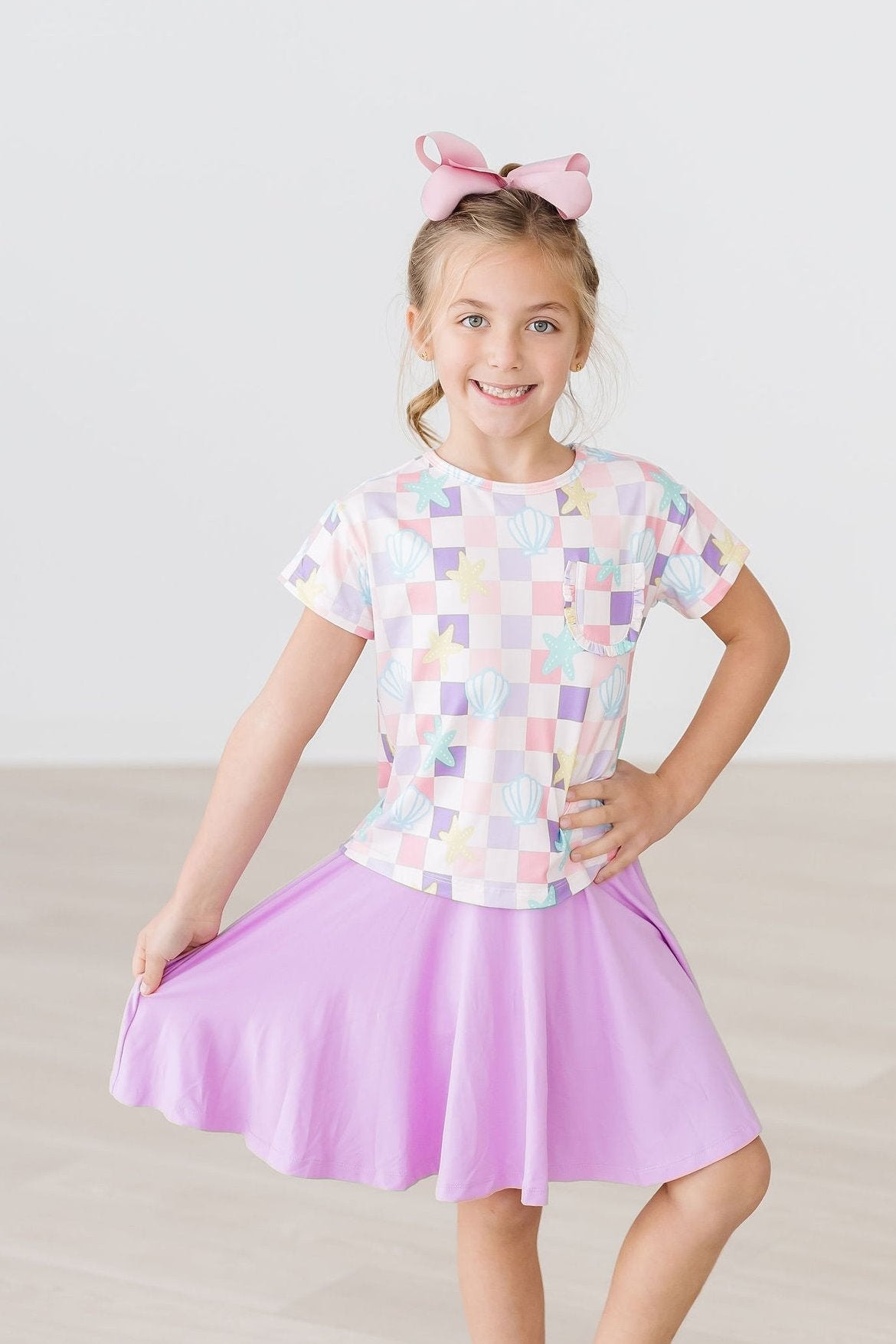 Beach Days Ruffle Pocket Tee - Blissfully Lavender BoutiqueMila & Rose ®