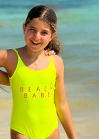 Beach Babe Neon Yellow Swimsuit