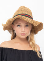Stripe Straw Hat