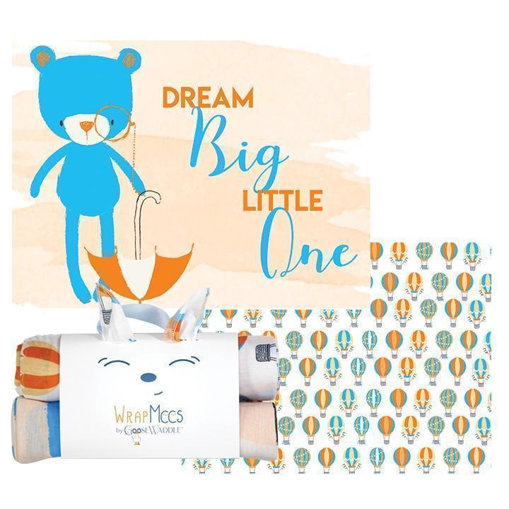 Bear and Hot Air Balloons Receiving Blankets - 2 Pack - Blissfully Lavender BoutiqueGoosewaddle® | Newborn Baby Blankets Toys Teethers Bibs & More