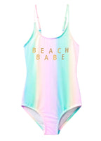 Girls Rainbow One-Piece Swimsuit