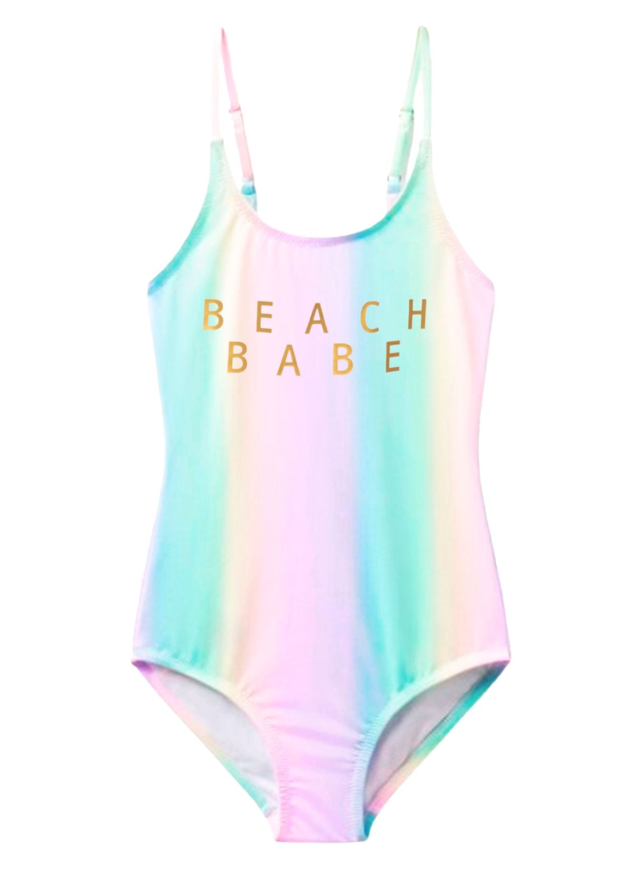 Girls Rainbow One-Piece Swimsuit