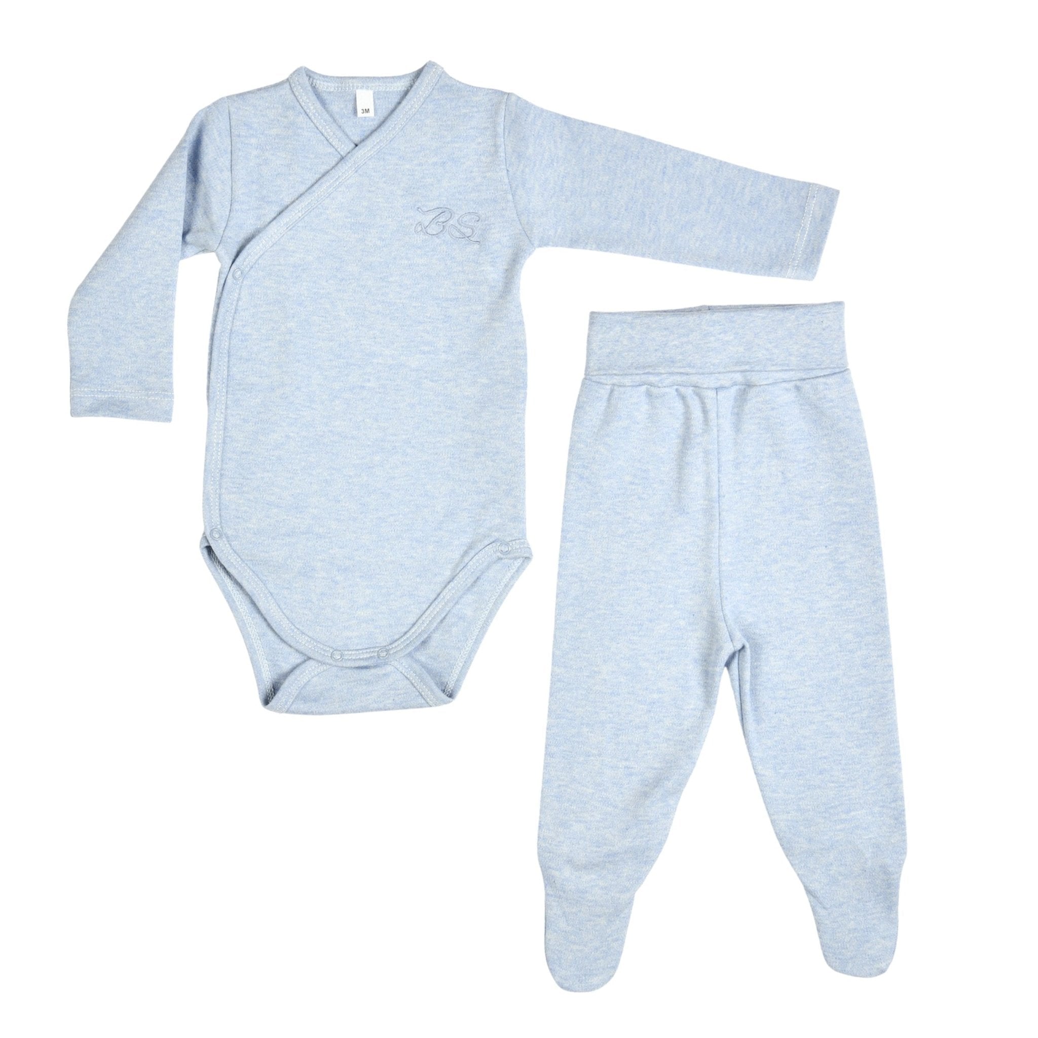 Bebe Sweeny Essential Blue & Gray Legging Set - Blissfully Lavender BoutiqueBebe Sweeny