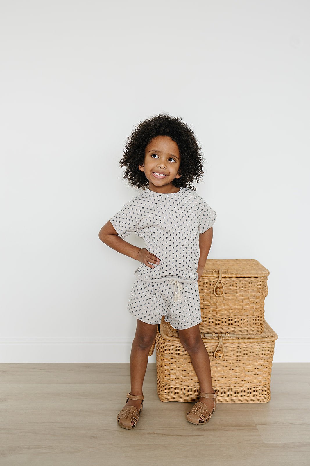 Berry Floral Short Set - Blissfully Lavender BoutiqueMebie Baby