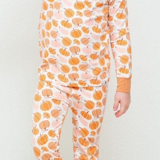 Girls Pumpkin Pajama Set