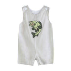 Big Mouth Bass Khaki Shortalls