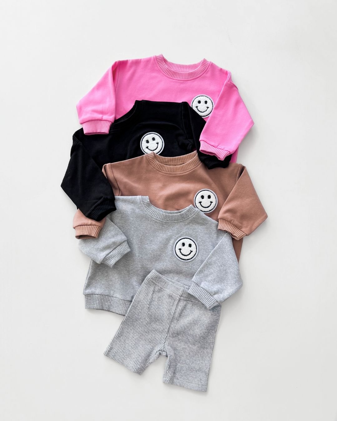 Girls Gray Lounge Biker Shorts Set