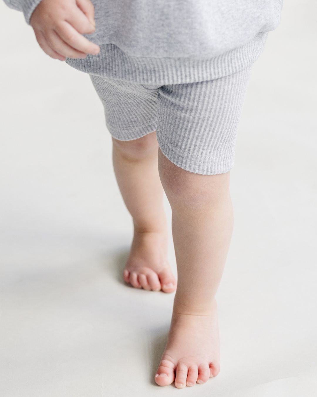 Girls Gray Lounge Biker Shorts Set