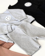 Girls Gray Lounge Biker Shorts Set