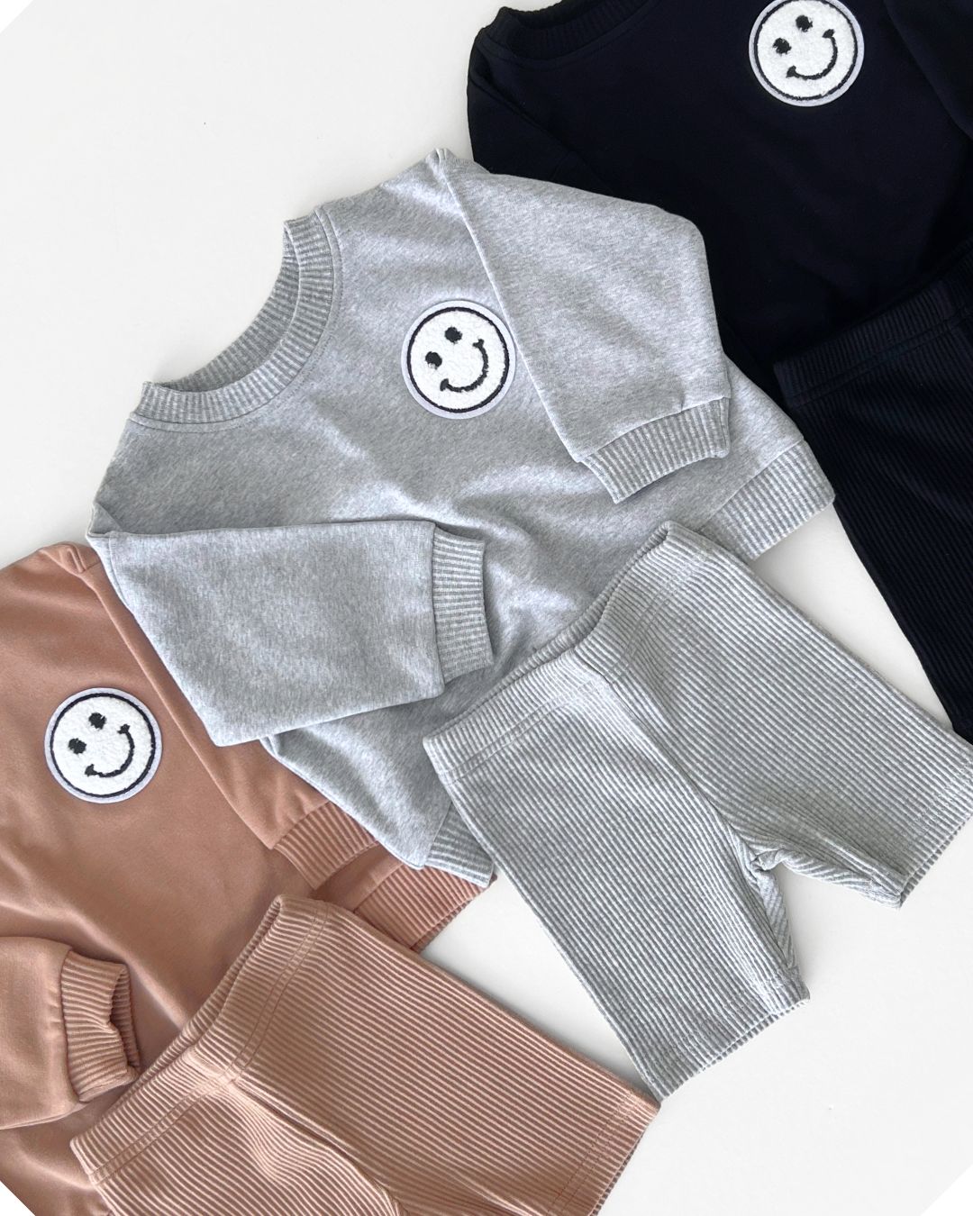 Girls Gray Lounge Biker Shorts Set