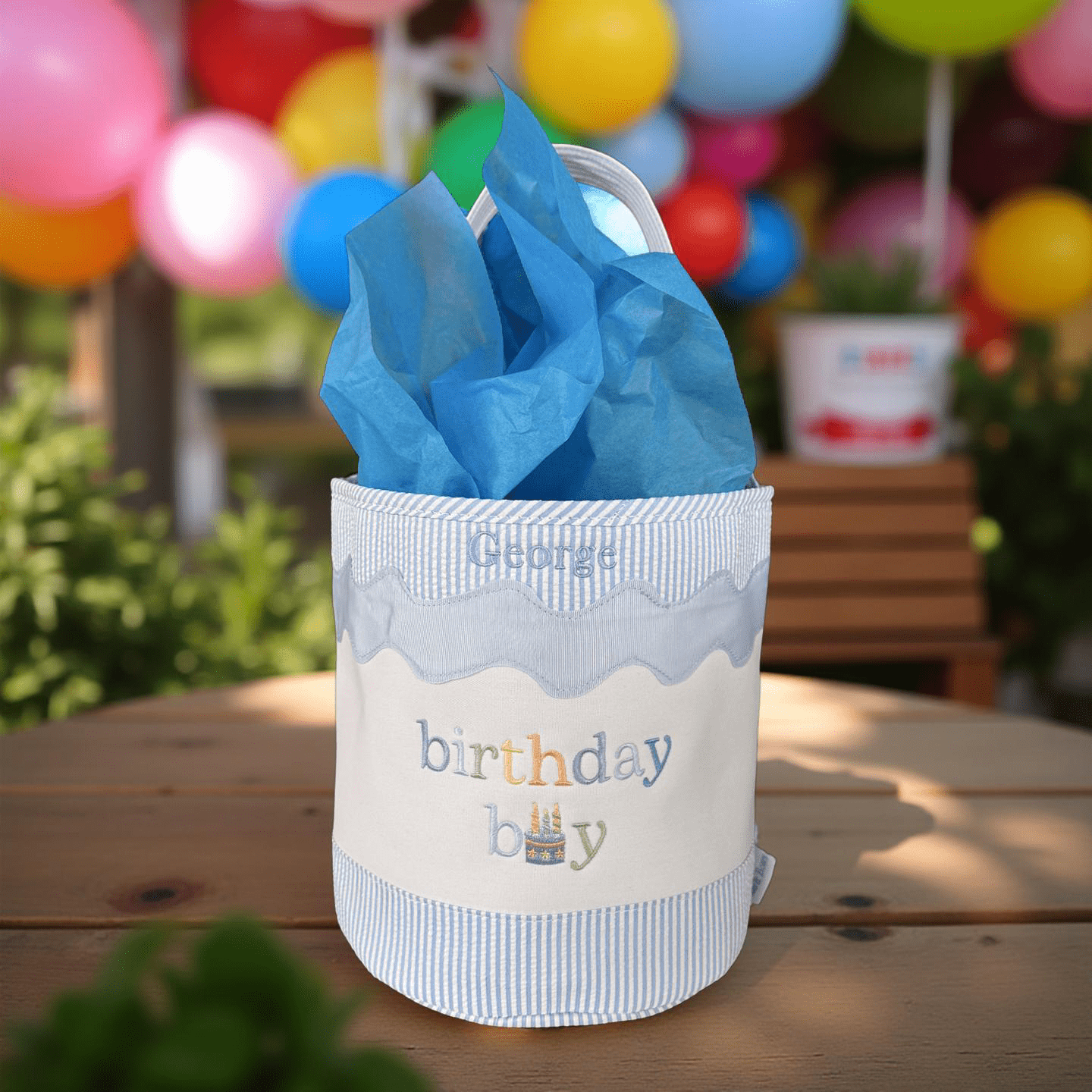 Birthday Boy Gift & Toy Tote - Blissfully Lavender BoutiqueBits & Bows