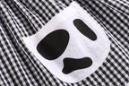 Black Gingham Cute Cow Pocket Dress