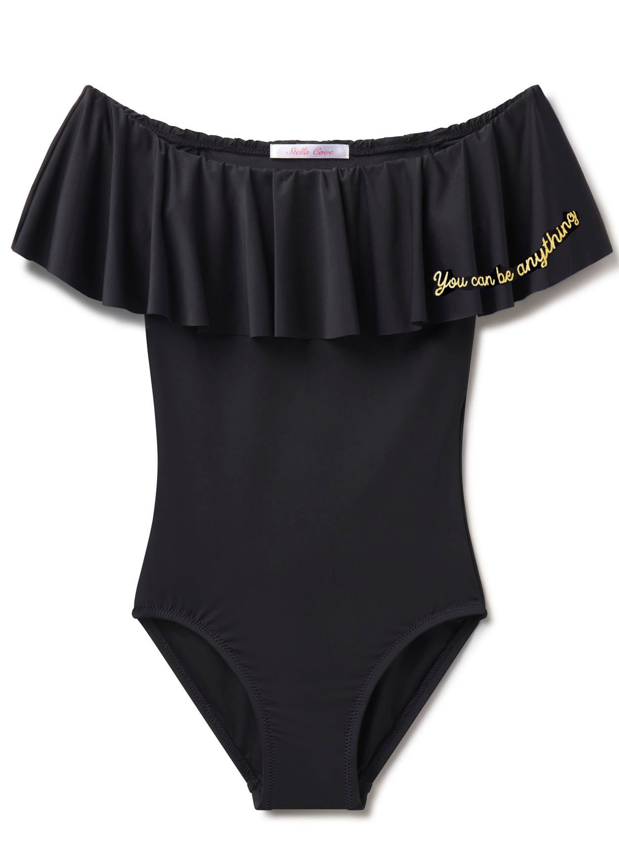 You Can Be Anything Black Swimsuit