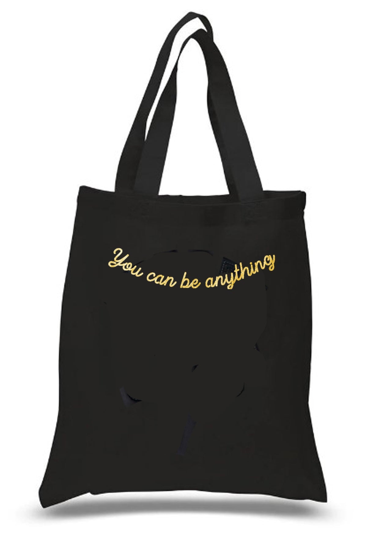 You Can Be Anything Black Beach Tote Bag
