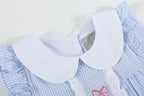 Blue and Pink Bow Ruffle Dress - Blissfully Lavender BoutiqueLil Cactus