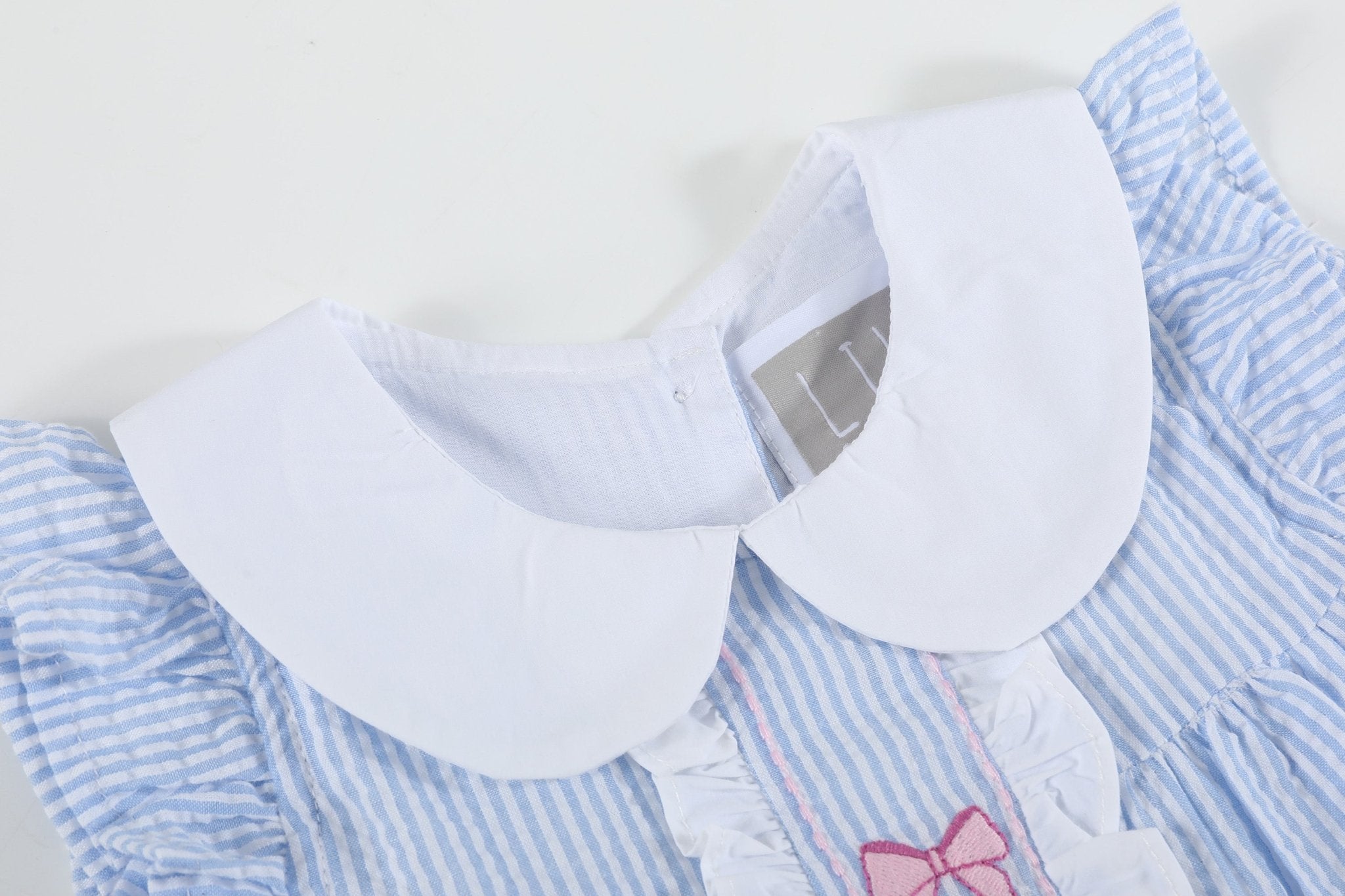 Blue and Pink Bow Ruffle Dress - Blissfully Lavender BoutiqueLil Cactus