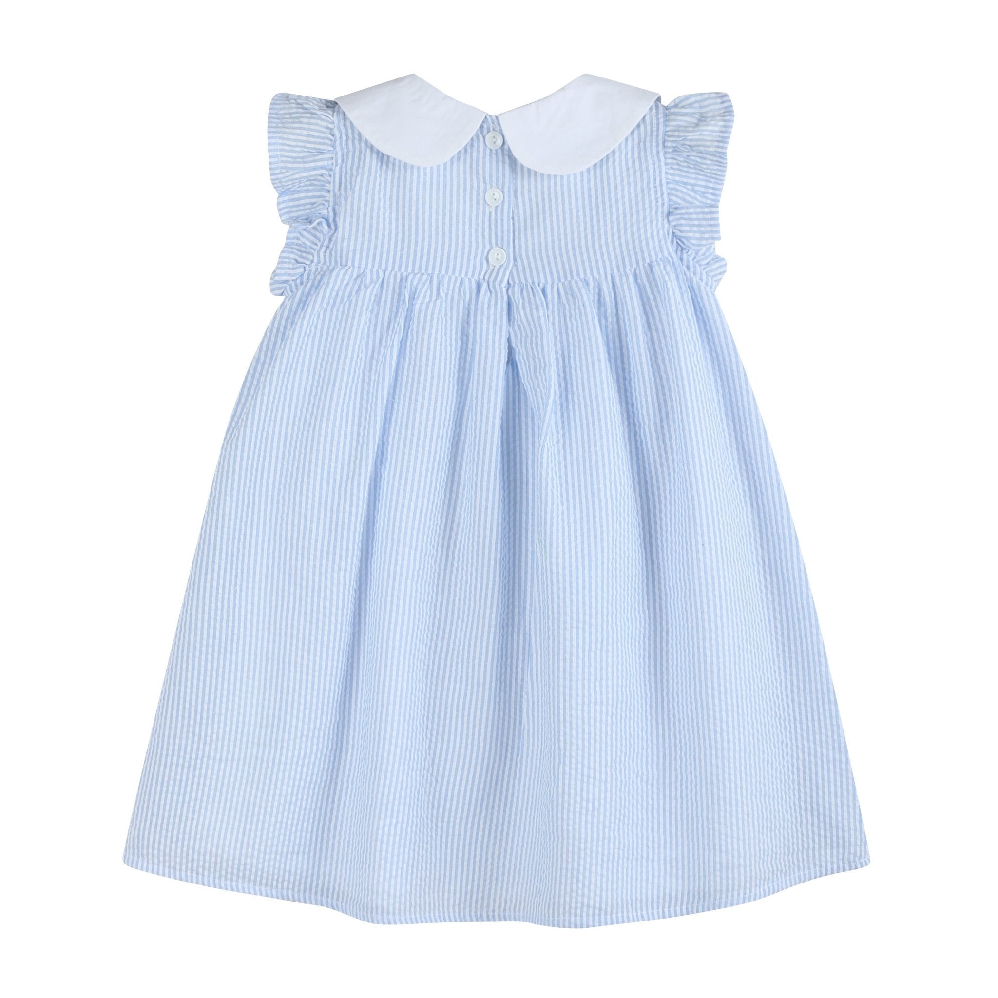 Blue and Pink Bow Ruffle Dress - Blissfully Lavender BoutiqueLil Cactus