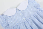 Blue and Pink Bow Ruffle Dress - Blissfully Lavender BoutiqueLil Cactus