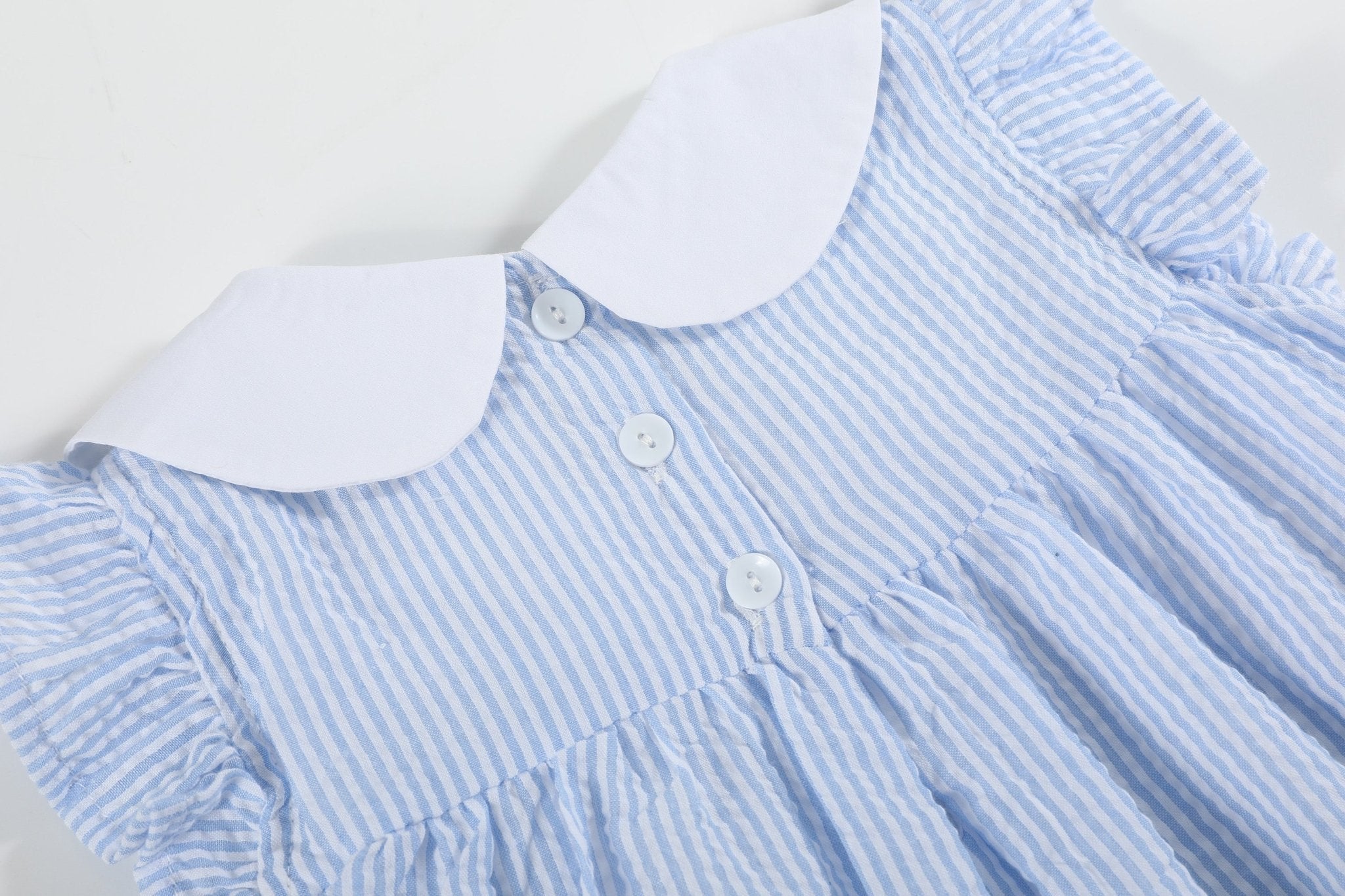 Blue and Pink Bow Ruffle Dress - Blissfully Lavender BoutiqueLil Cactus