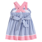 Blue and Pink Ocean Smocked Sundress