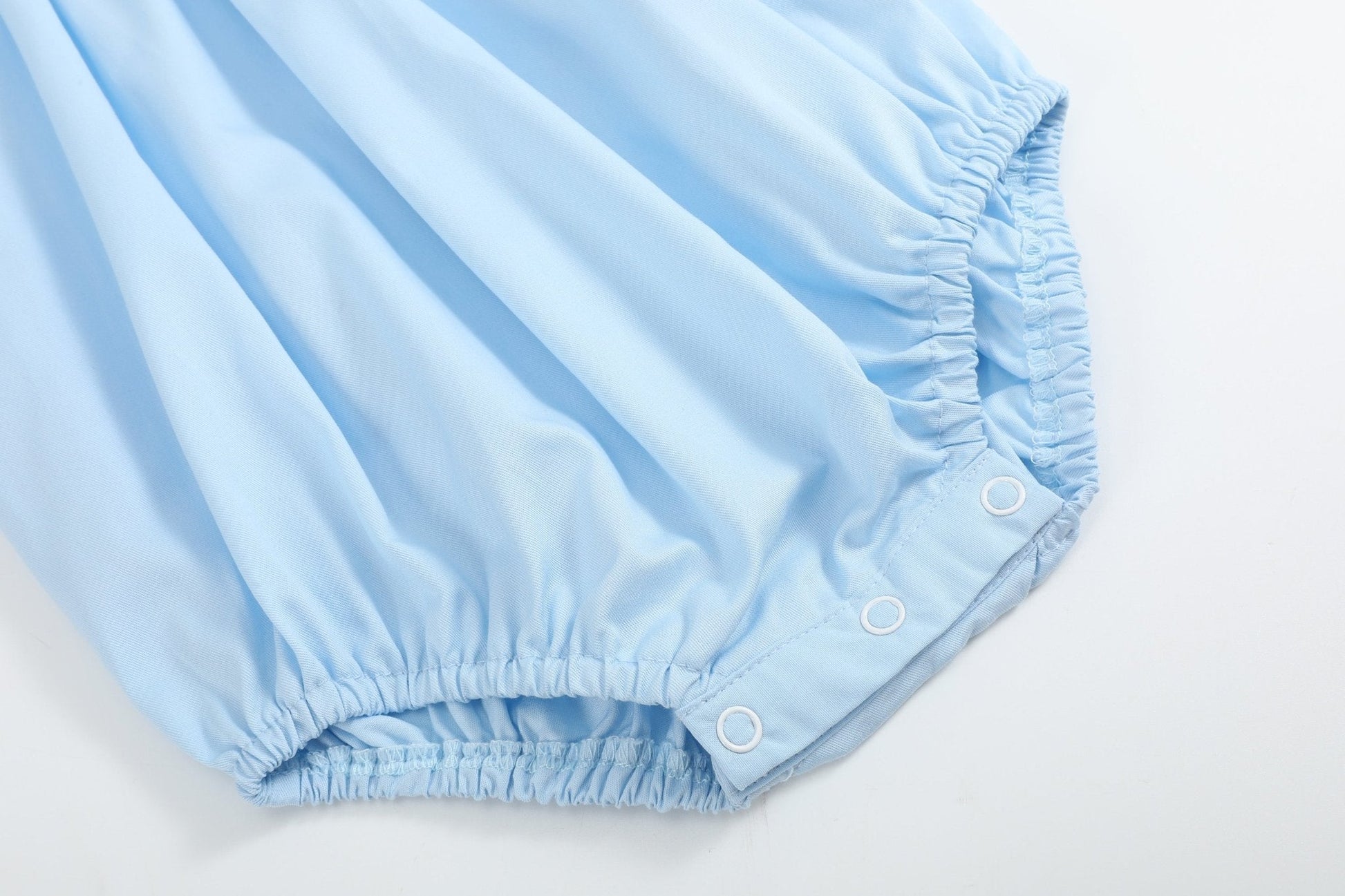 Blue & White Smocked Bubble Romper