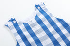 Blue Big Check Shortalls