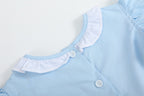 Blue Big Sister Smocked Dress