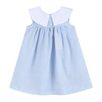 Blue Bunnies Seersucker Yoke Dress